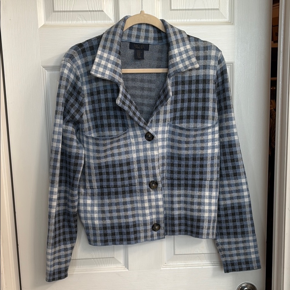 Rachel Blue and Gray Classic Blazer